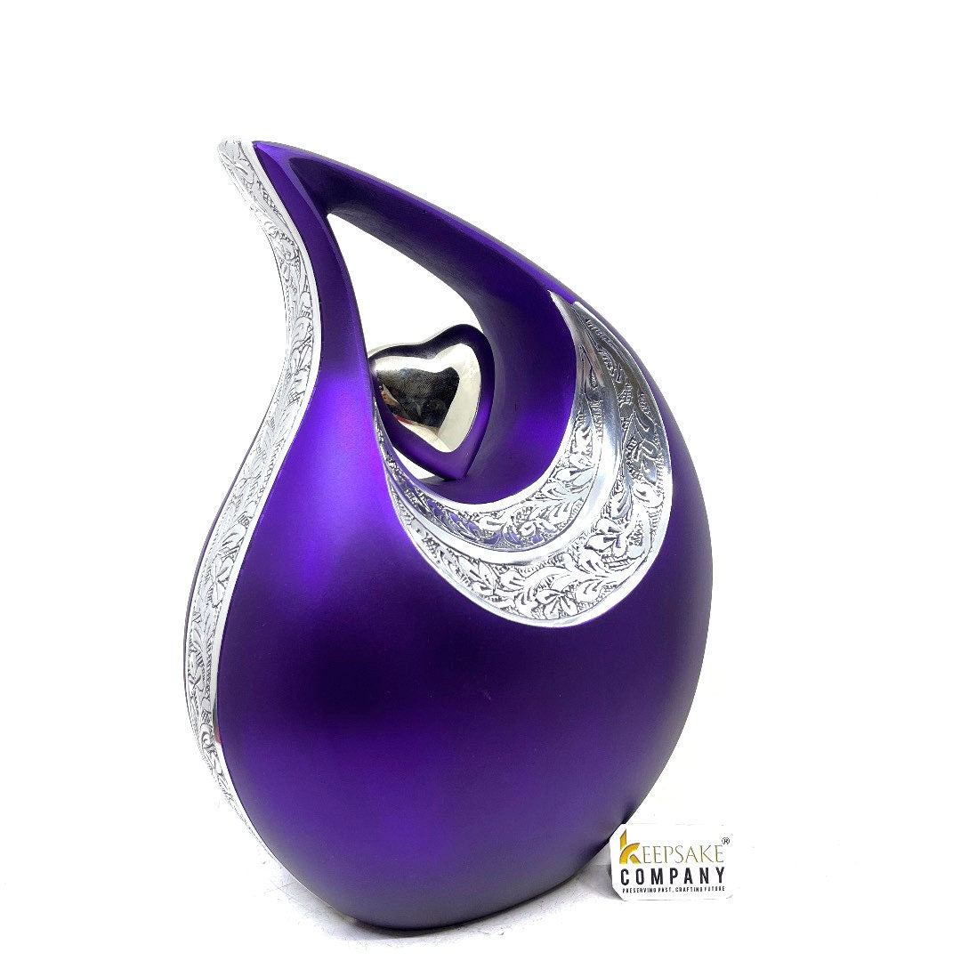 Super Premium Purple Teardrop Urns for Ashes Adult male - Urn - urns for human ashes adult female - Urns - Cremation Urns for Adult Ashes