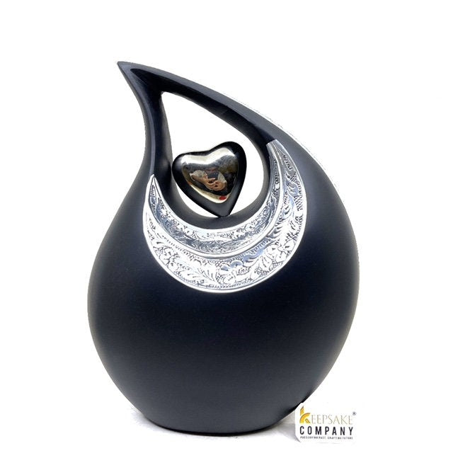 Super Premium Black Teardrop Urns for Ashes - Urn - urns for human ashes adult female - Urns - Cremation Urns for Adult Ashes - Memorial Urn