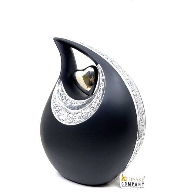 Super Premium Black Teardrop Urns for Ashes - Urn - urns for human ashes adult female - Urns - Cremation Urns for Adult Ashes - Memorial Urn