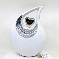 Super Premium White Teardrop Urns for Ashes - Urn - urns for human ashes - Cremation Urns - Memorial Urns - Personalized Urns - Urn for Ash