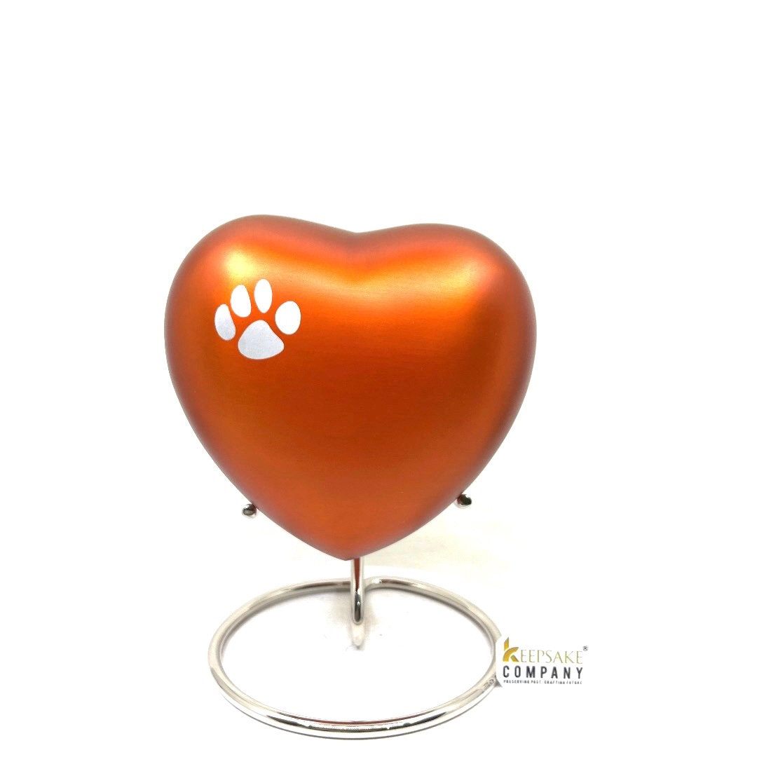 Large Orange Pet Urn -  - Pet Urns for Dogs Ashes - Dog Urn - Dog Urns for Ashes  - Urns for Dogs - Urn for Dog Ashes - Cat Urn for Ashes