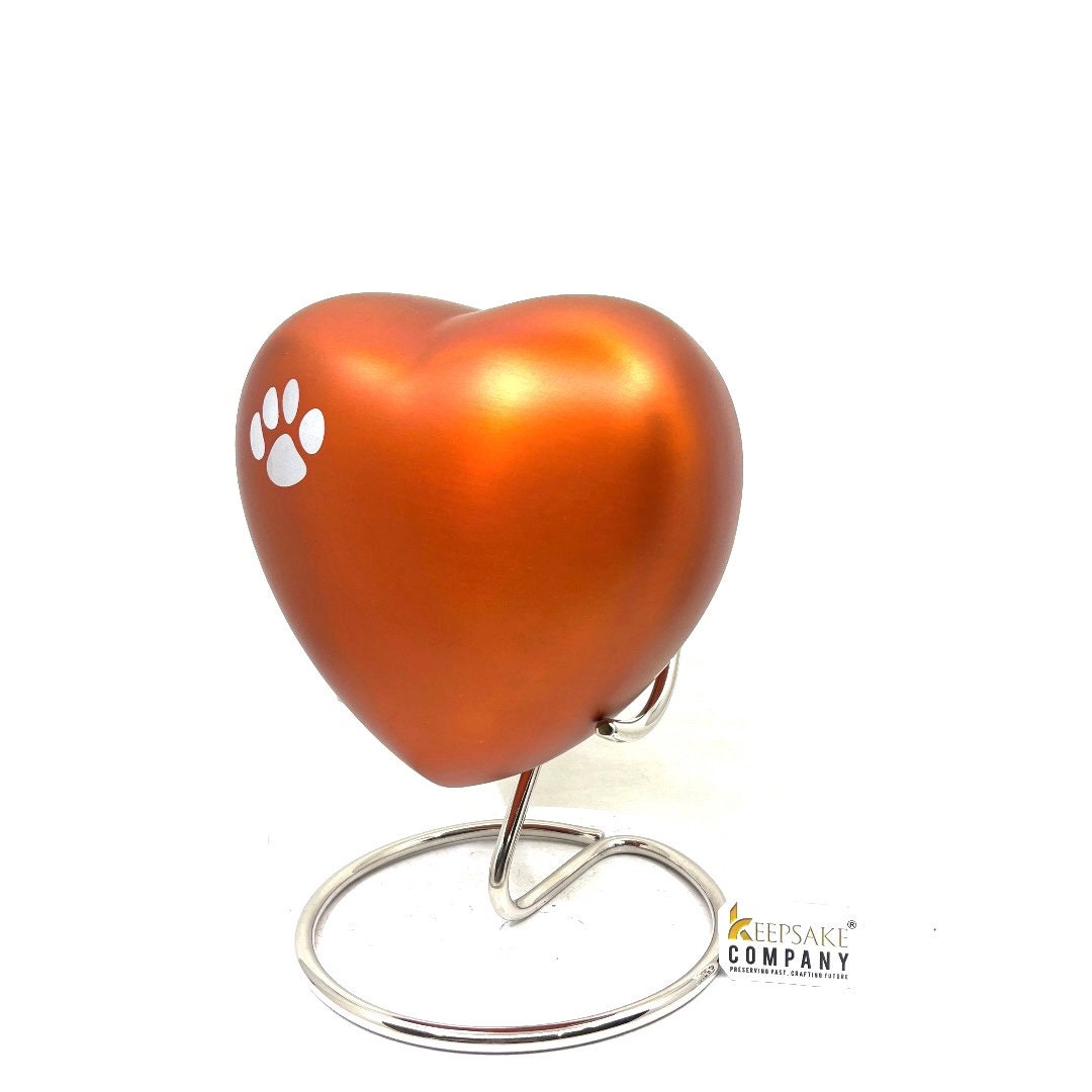 Large Orange Pet Urn -  - Pet Urns for Dogs Ashes - Dog Urn - Dog Urns for Ashes  - Urns for Dogs - Urn for Dog Ashes - Cat Urn for Ashes