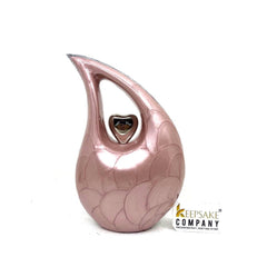 Brown Pearl Teardrop metal Cremation Urn in Medium size (6 Inches/ 15 centimeters) height - Memorial Urn - Ash Urn - Urn for Ashes - Urns