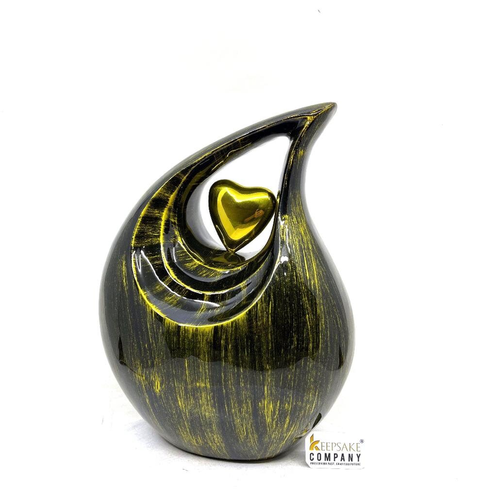 Gorgeous Black Teardrop Urn - Urns for Ashes Adult male - urns for human ashes female - Cremation Urns for Adult Ashes  - Urns - Urn