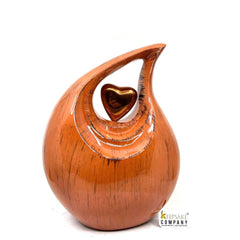 Orange Teardrop Urn - Urns for Ashes Adult male - urns for human ashes female - Cremation Urns for Adult Ashes  - Memorial Urn - funeral Urn