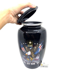 Patriotic Adult Cremation Urn for Human Ashes - Cremation Urn - Can be Personalized - Memorial Urn - Urn for Ash - Keepsake Urn