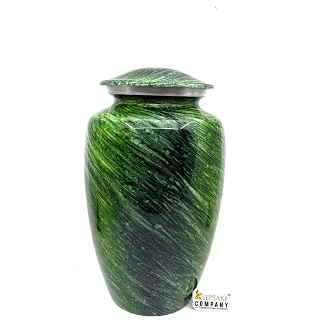 Glorious Green Adult Cremation Urn for Human Ashes - Cremation Urn - Can be Personalized - Memorial Urn - Urn for Ash - Keepsake Urn