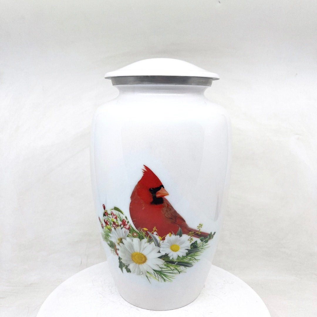 Red Cardinal Adult Cremation Urn for Human Ashes - Cremation Urn - Can be Personalized - Memorial Urn - Urn for Ash - Keepsake Urn