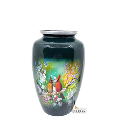 Green Humming Bird Adult Urn - Cremation Urns for Adult Ashes - Urns for Ashes Adult Male - Urn - Urns for Human Ashes - Decorative Urn