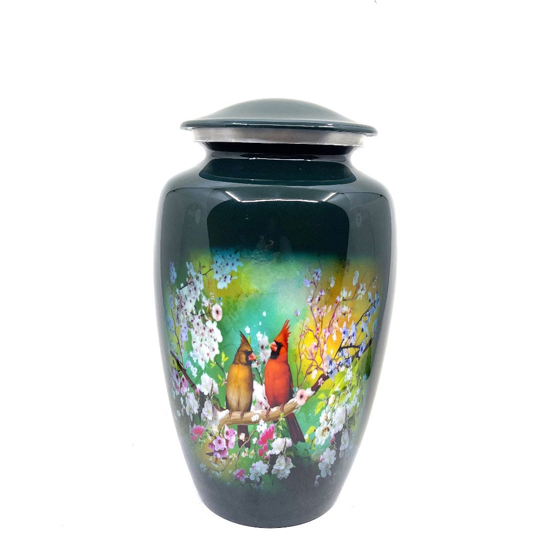 Green Humming Bird Adult Urn - Cremation Urns for Adult Ashes - Urns for Ashes Adult Male - Urn - Urns for Human Ashes - Decorative Urn