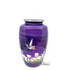 Purple Humming Bird Adult Urn - Cremation Urns for Adult Ashes - Urns for Ashes Adult Male - Urn - Urns for Human Ashes - Decorative Urn