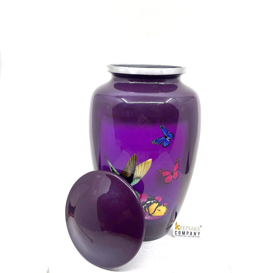 Butterfly and Humming Bird Urns for Adult Ashes - Urns for Ashes - Urn - Urns for Human Ashes - Decorative Urn - Memorial Urns - Ern - Urne