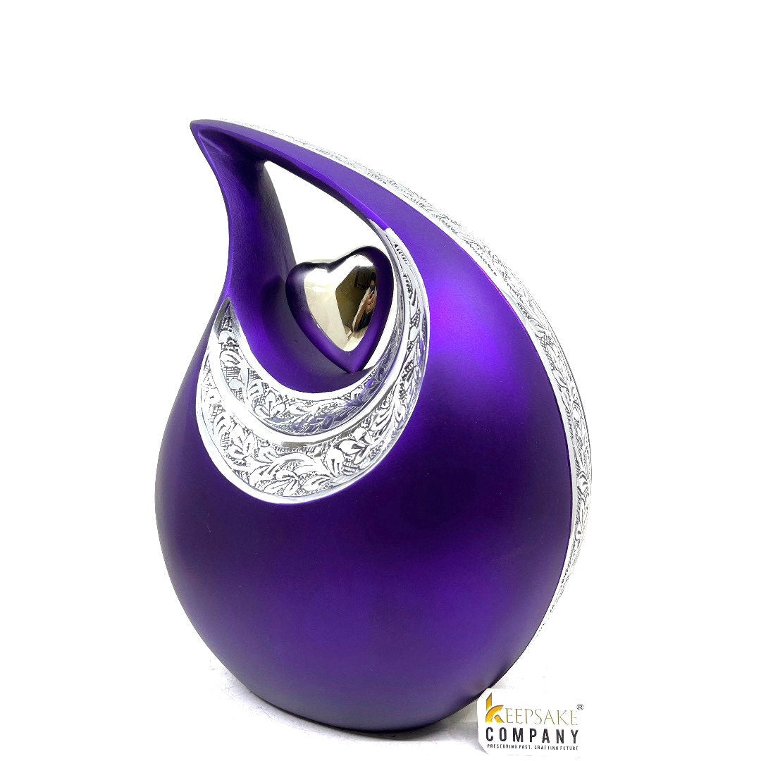 Super Premium Purple Teardrop Urns for Ashes Adult male - Urn - urns for human ashes adult female - Urns - Cremation Urns for Adult Ashes