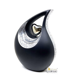 Super Premium Black Teardrop Urns for Ashes - Urn - urns for human ashes adult female - Urns - Cremation Urns for Adult Ashes - Memorial Urn