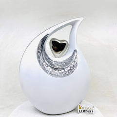 Super Premium White Teardrop Urns for Ashes - Urn - urns for human ashes - Cremation Urns - Memorial Urns - Personalized Urns - Urn for Ash