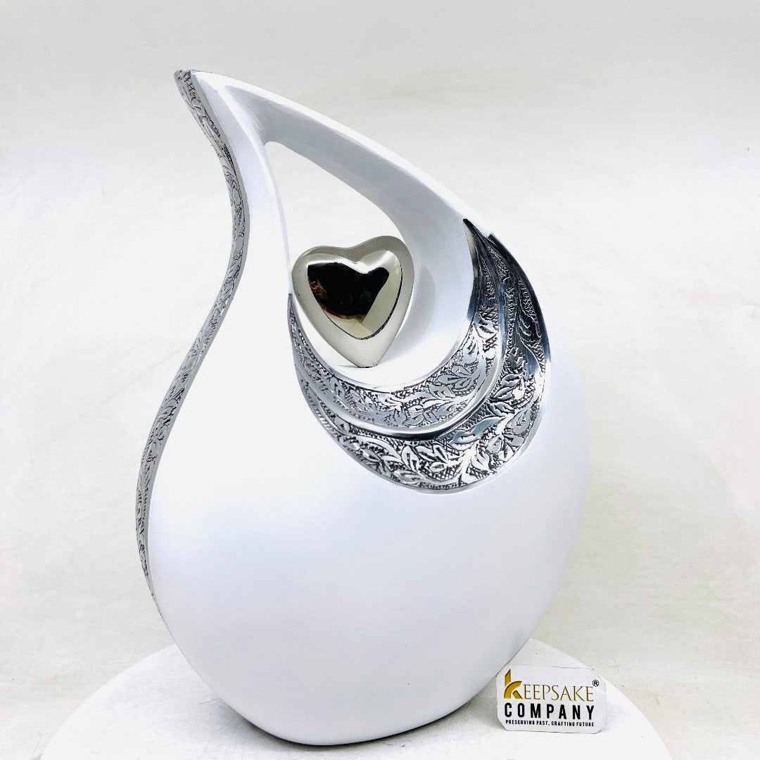 Super Premium White Teardrop Urns for Ashes - Urn - urns for human ashes - Cremation Urns - Memorial Urns - Personalized Urns - Urn for Ash