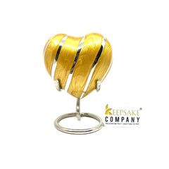 Yellow Heart Urn for Ashes - Mini Urns for Human Ashes - Urns - Urn - Ashes Urn - Keepsake Urns for Human Ashes - Urn for Human Ashes