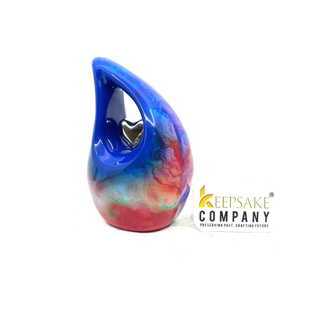 Multicolor Teardrop Small Urns for Human Ashes with Heart - Mini Urn for  Ashes - Ash Urn - Keepsake Urns for Human Ashes - Mini Urn - Urn