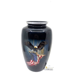 Patriotic USA Flag Adult Cremation Urn for Human Ashes - Cremation Urn - Can be Personalized - Memorial Urn - Urn for Ash - Keepsake Urn