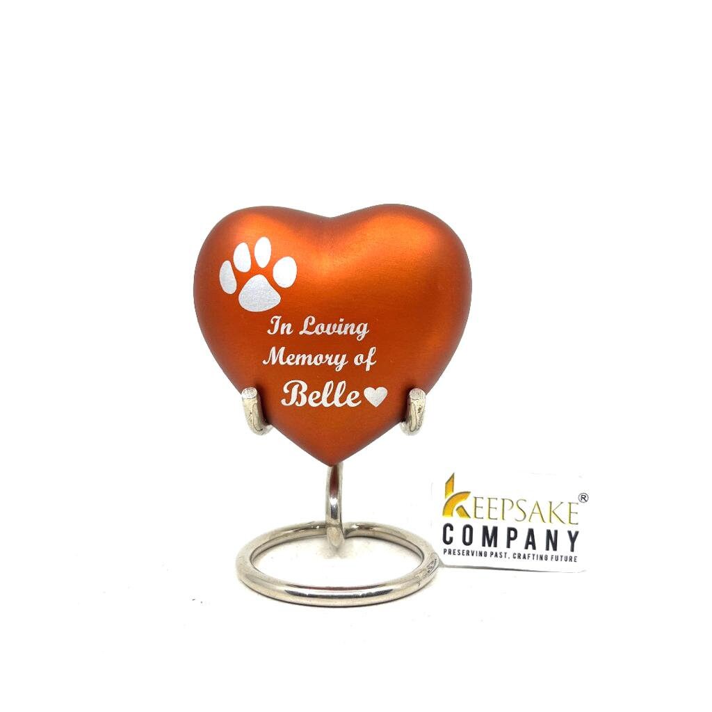 Orange Pet Urn - Pet Urns - Pet Urns for Dogs Ashes - Dog Urn - Dog Urns for Ashes  - Urns for Dogs - Urn for Dog Ashes - Cat Urn for Ashes