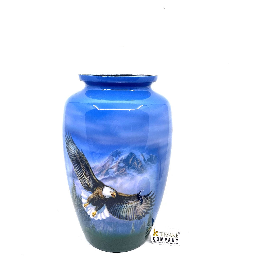 Eagle in flight Adult Cremation Urn for Human Ashes - Cremation Urn - Can be Personalized - Memorial Urn - Urn for Ash - Keepsake Urn