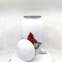 Red Cardinal Adult Cremation Urn for Human Ashes - Cremation Urn - Can be Personalized - Memorial Urn - Urn for Ash - Keepsake Urn