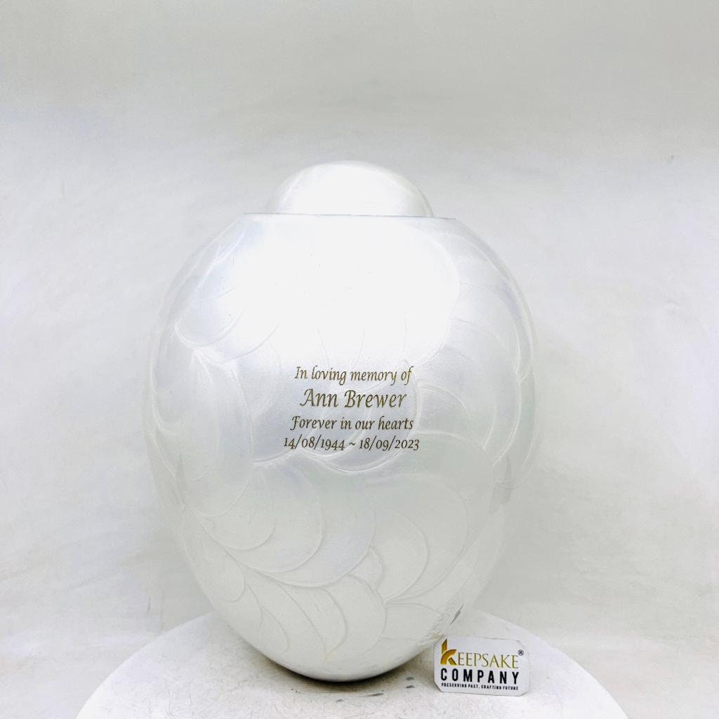 White Cremation Urns for Adult Ashes - Urns for Human Ashes - Urns for Ashes Adult Male - Urn - Decorative Urns - Burial Urn - Funeral Urn