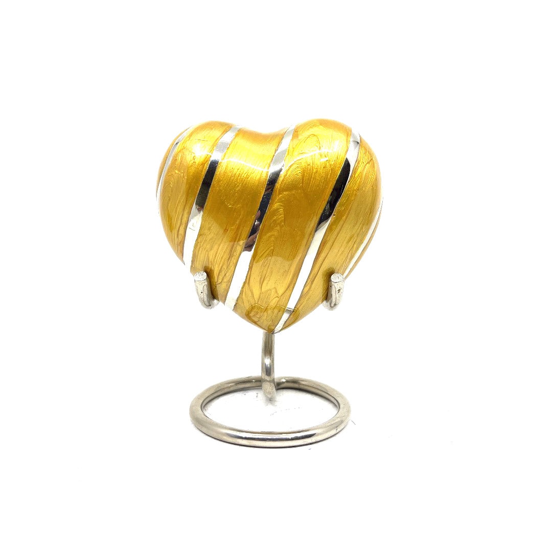Yellow Heart Urn for Ashes - Mini Urns for Human Ashes - Urns - Urn - Ashes Urn - Keepsake Urns for Human Ashes - Urn for Human Ashes