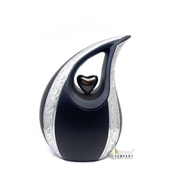 Black Matte Teardrop Urns for Ashes  - urns for human ashes adult female - Urn - Urns - Cremation Urns for Adult Ashes - Personalized Urn