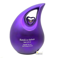 Extra Large Purple Adult teardrop Cremation Urn For Human Ashes - Urn - Burial Urn - Urns for Ashes - funeral urn by Keepsake Company