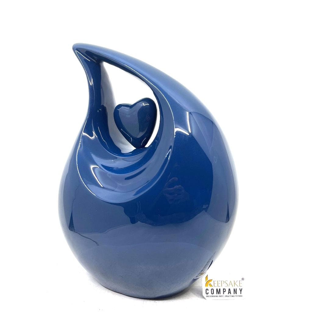 Blue Humming Bird Teardrop Cremation Urns for Ashes - Urns for Ashes - Urn - Urns - Cremation Urn - Memorial Urn - Ash Urn - Grecian Urn