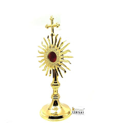 Sun Burst Brass Reliquary in 24 Carat Gold Plating - Small Reliquary - Monstrance -Reliquary - Relic Case - Sacred Vessel - Host Container